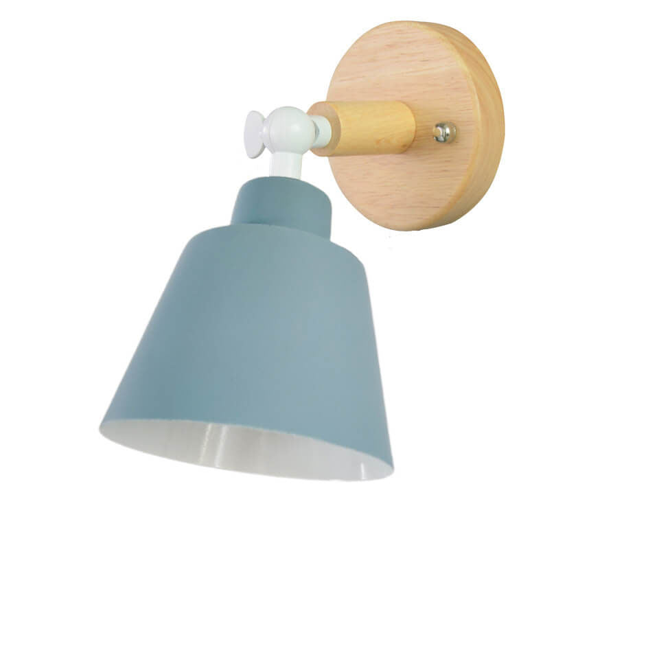 Nordic Macaron Rotatable Wood Wall Sconce