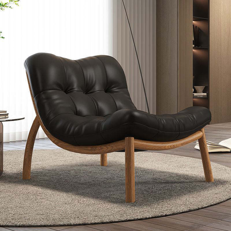 Scandinavian Upholstered Leather Steel Sofa