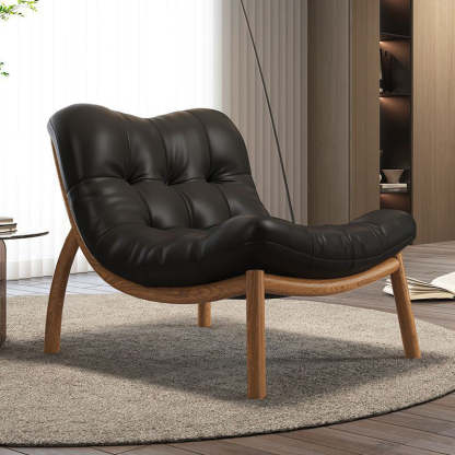 Scandinavian Upholstered Leather Steel Sofa