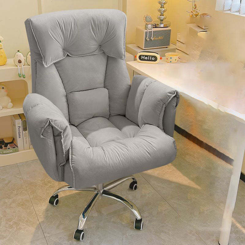 Modern Fabric Steel Adjustable Recliner With Footrest — Steel / B - Orange / With Footrest