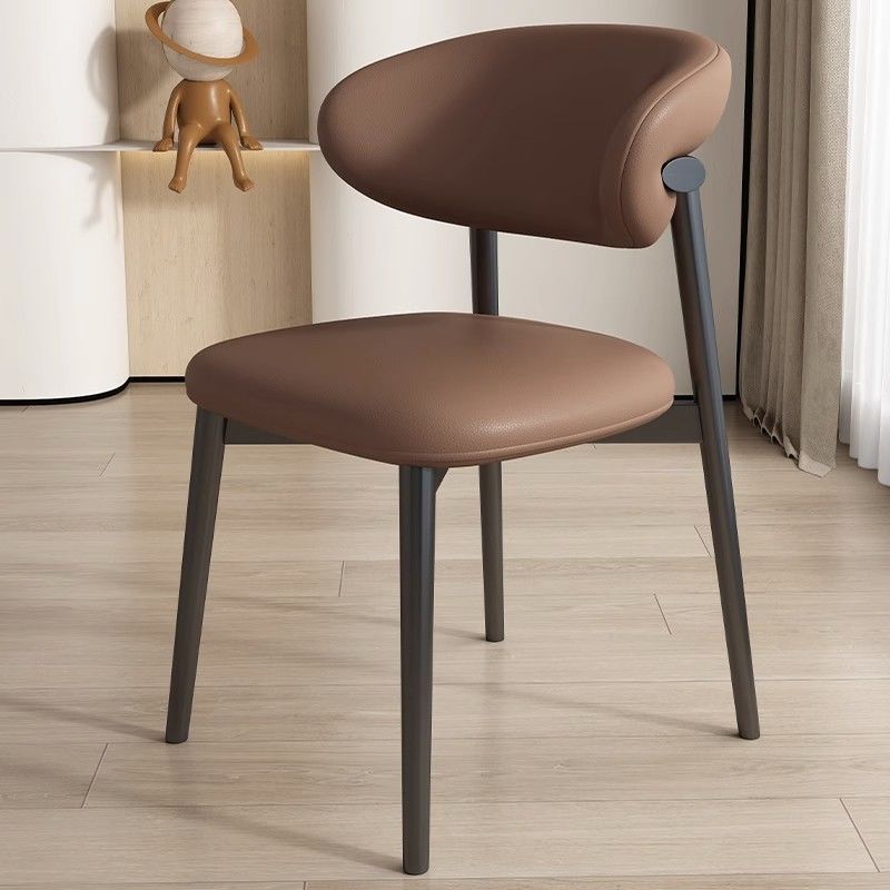 Nordic Leather Metal Dining Chair
