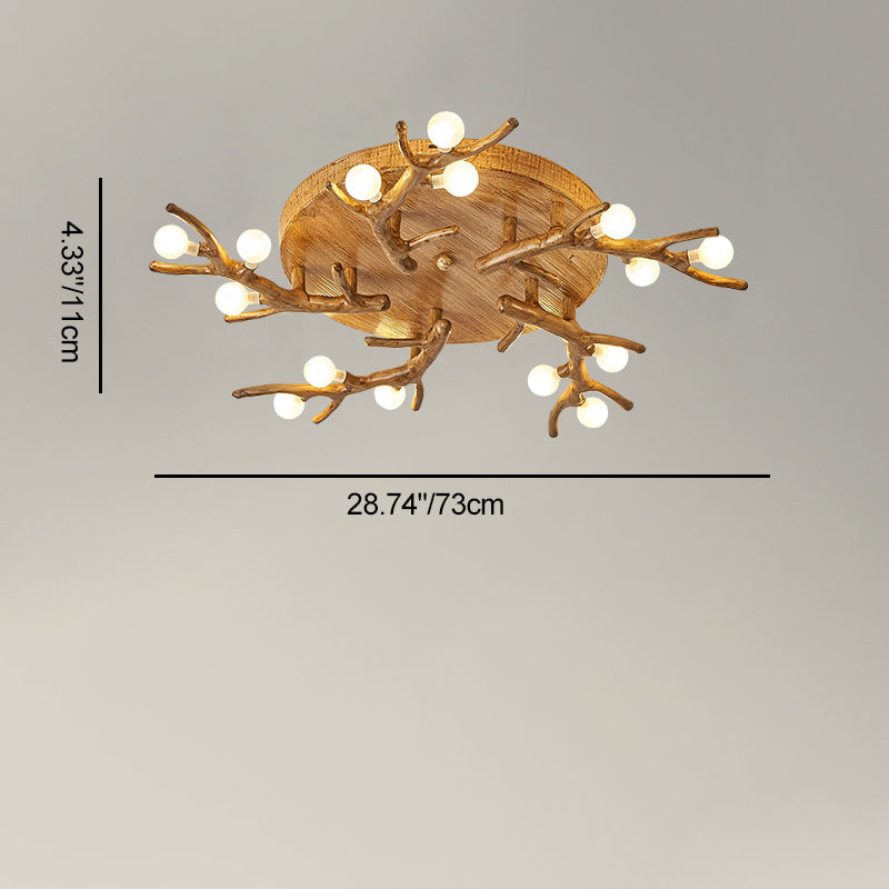 Scandinavian Polymer Branch Ball Ceiling Light