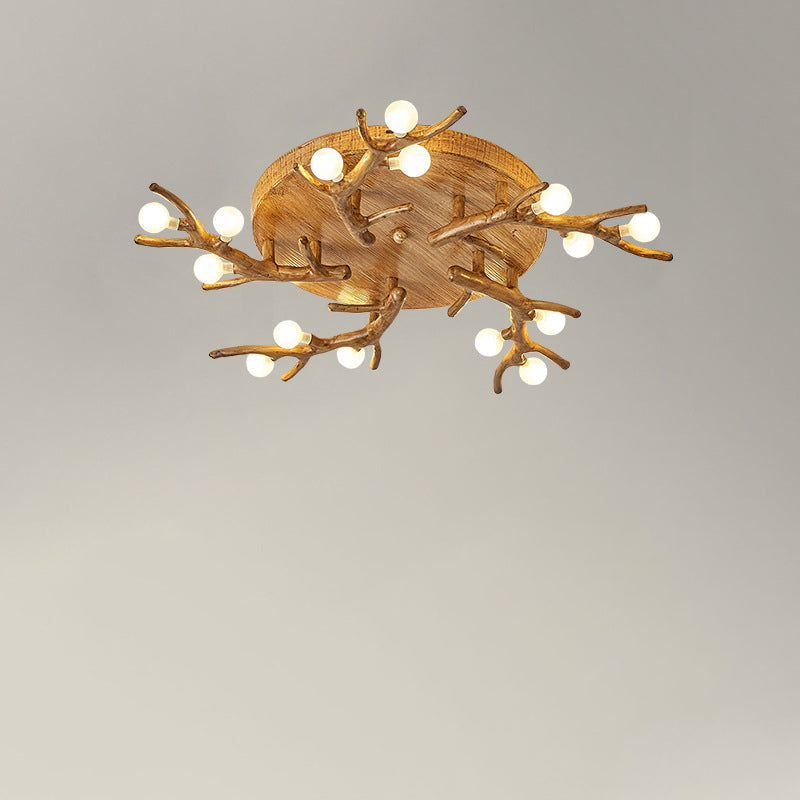 Scandinavian Polymer Branch Ball Ceiling Light