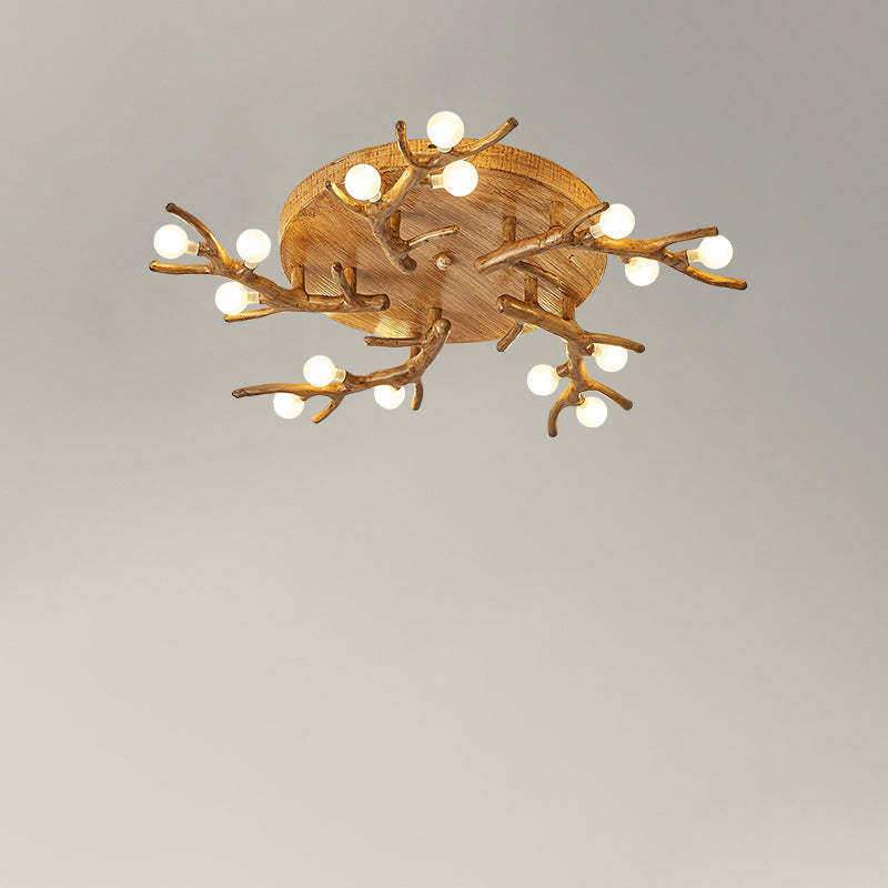 Scandinavian Polymer Branch Ball Ceiling Light
