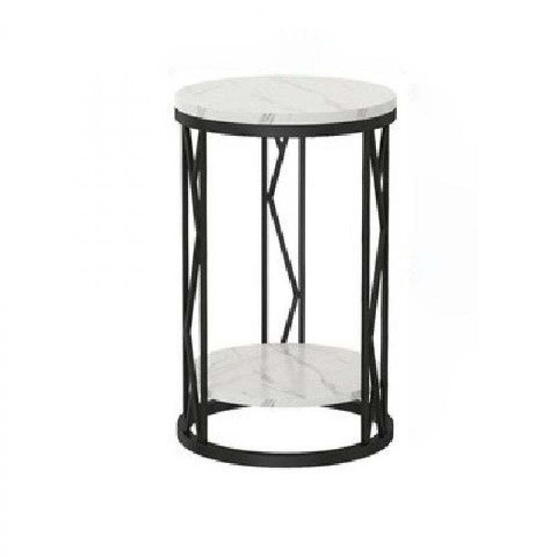 Luxury Round Iron Rock Slab Coffee Table
