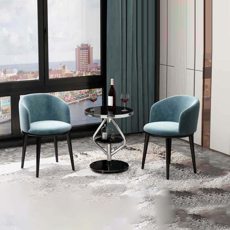 Nordic Lozenge Glass Steel End Table