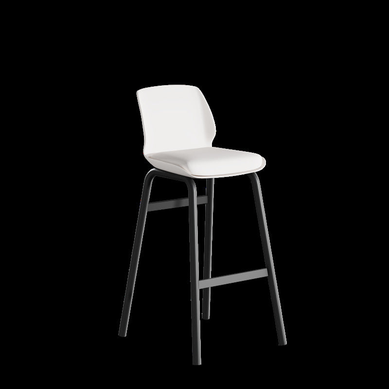 Nordic Square Leather Iron Plastic Bar Stool