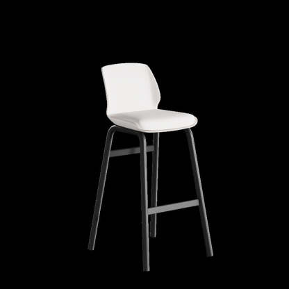 Nordic Square Leather Iron Plastic Bar Stool