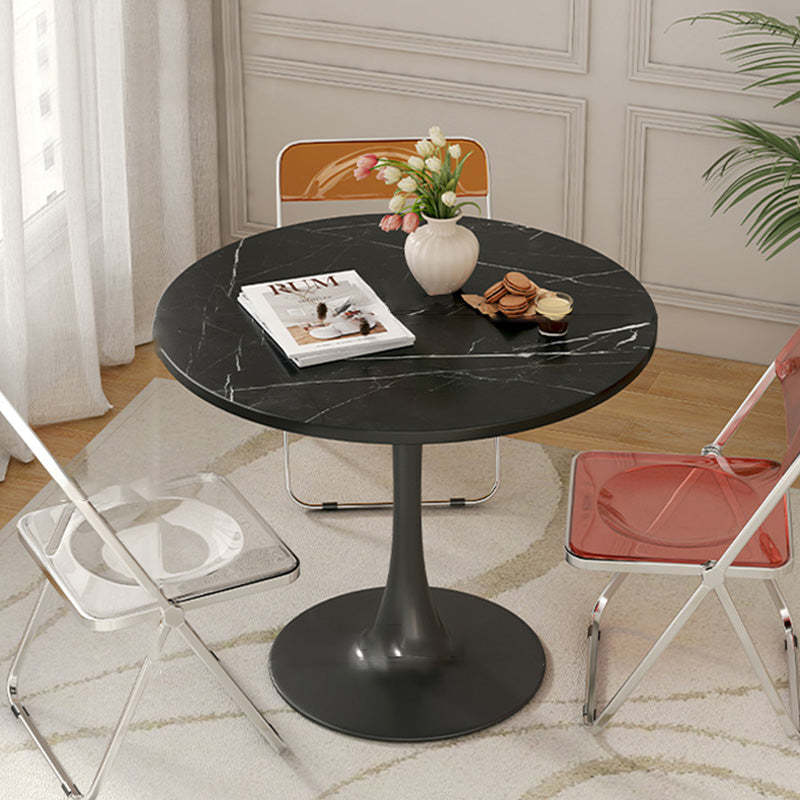 Modern Faux Wood Grain Steel End Table