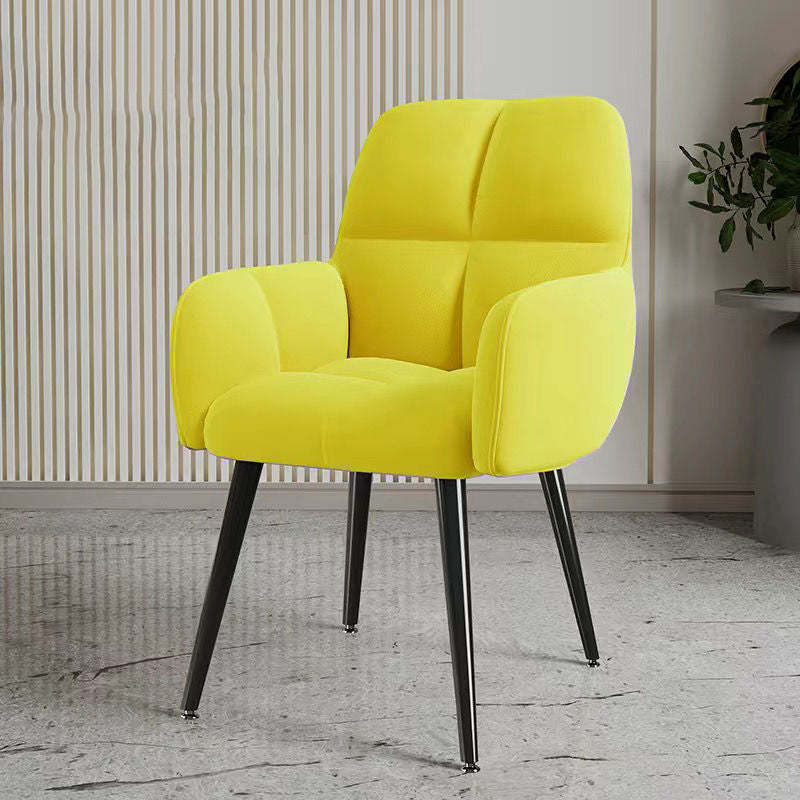 Minimalist Square Vanity Stool with Backrest — Black / Green