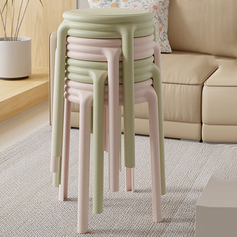 Scandinavian Macaron Round Stackable Plastic Chair