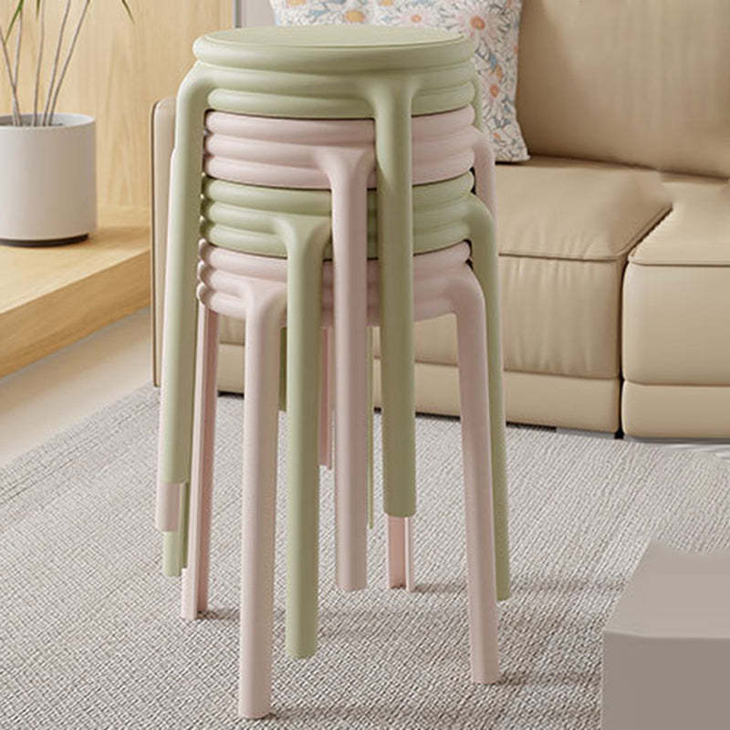 Scandinavian Macaron Round Stackable Plastic Chair