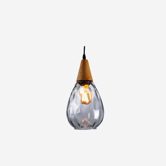 Water Ripple Glass Teardrop Pendant Light