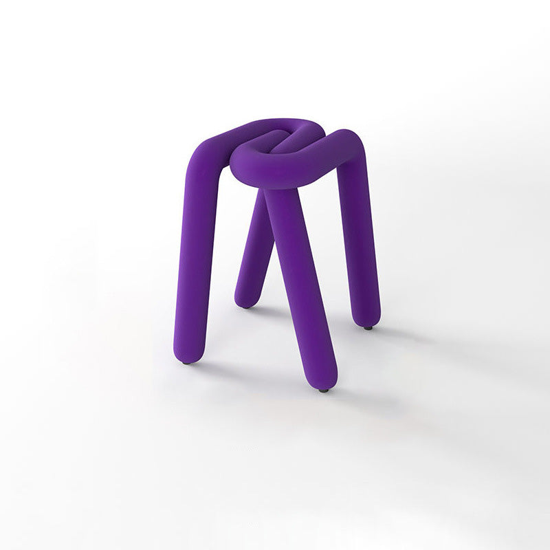Contemporary Striped Fabric Wood Four-Leg Chair
