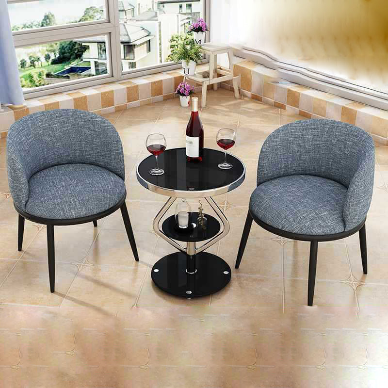 Nordic Lozenge Glass Steel End Table