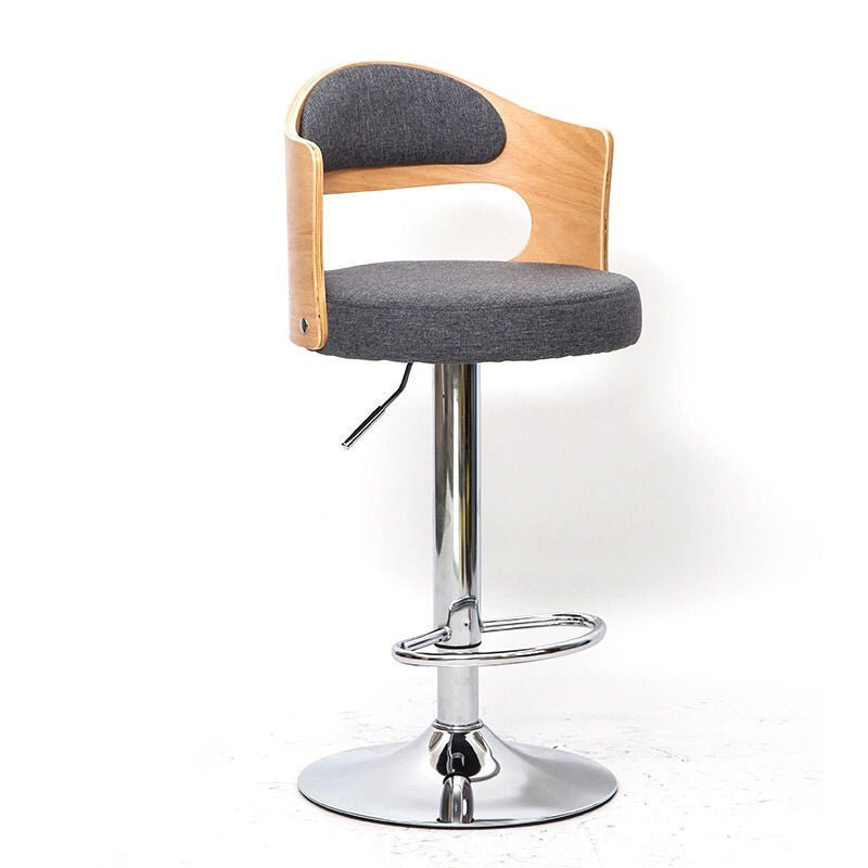 Contemporary Faux Leather Swivel Bar Stool