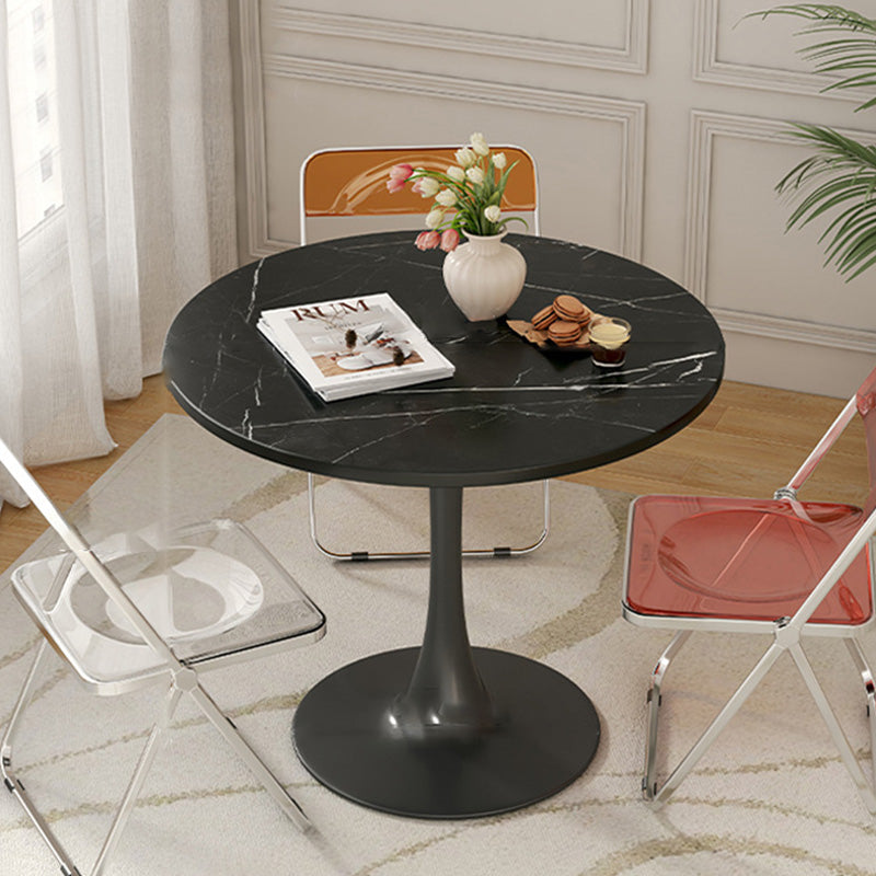 Modern Faux Wood Grain Steel End Table
