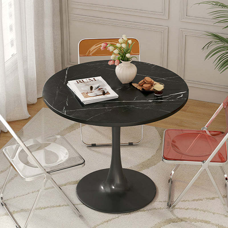 Modern Faux Wood Grain Steel End Table