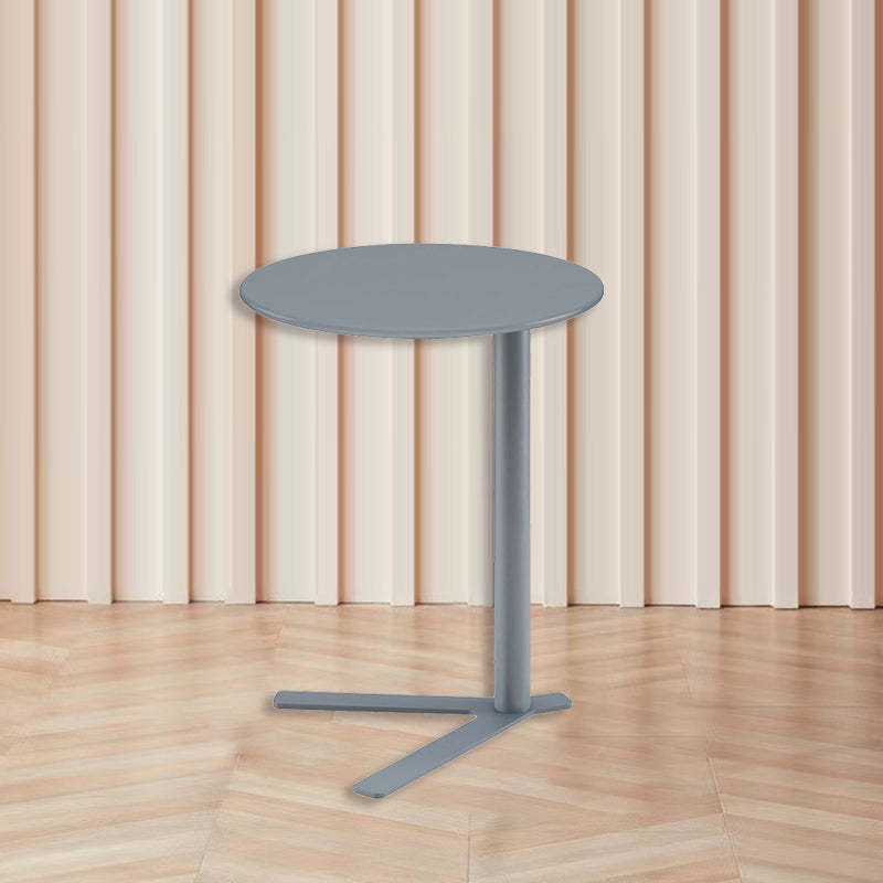 Scandinavian V-Base Iron End Table — Orange