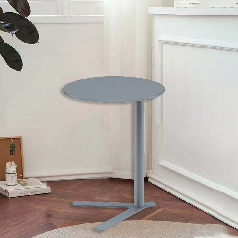 Scandinavian V-Base Iron End Table — Highlight Black