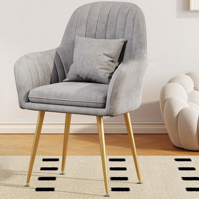 Nordic vanity gray vanity stools, Lighom — Velvet / Sponge / Gray & Gold