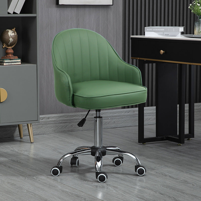 Modern Leather Steel Movable Desk Chair