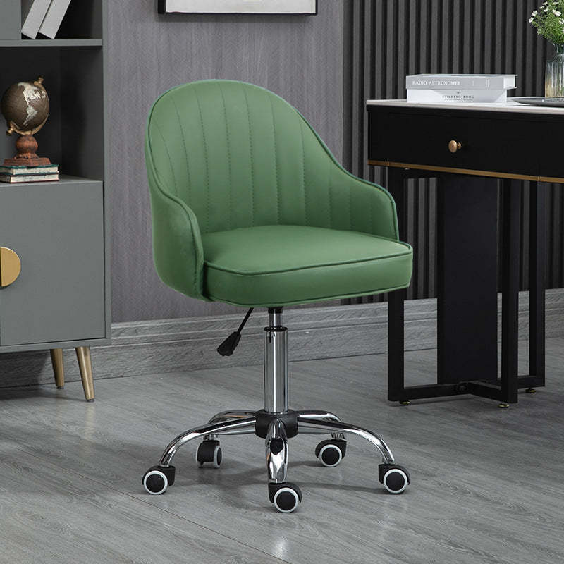 Modern Leather Steel Movable Desk Chair
