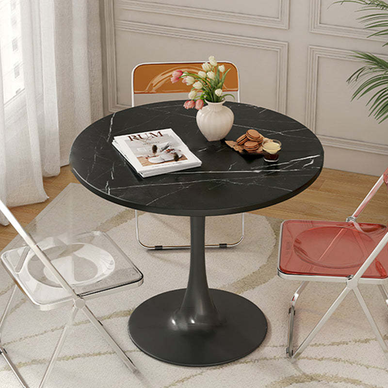 Modern Faux Wood Grain Steel End Table