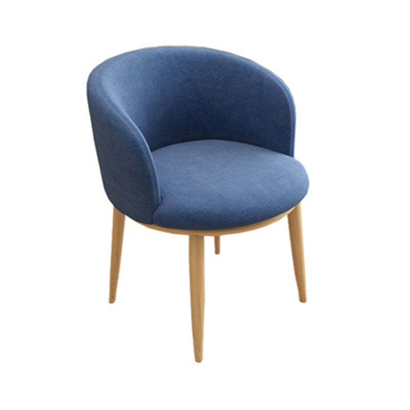 Nordic Curved Flannel Wood Vanity Stool