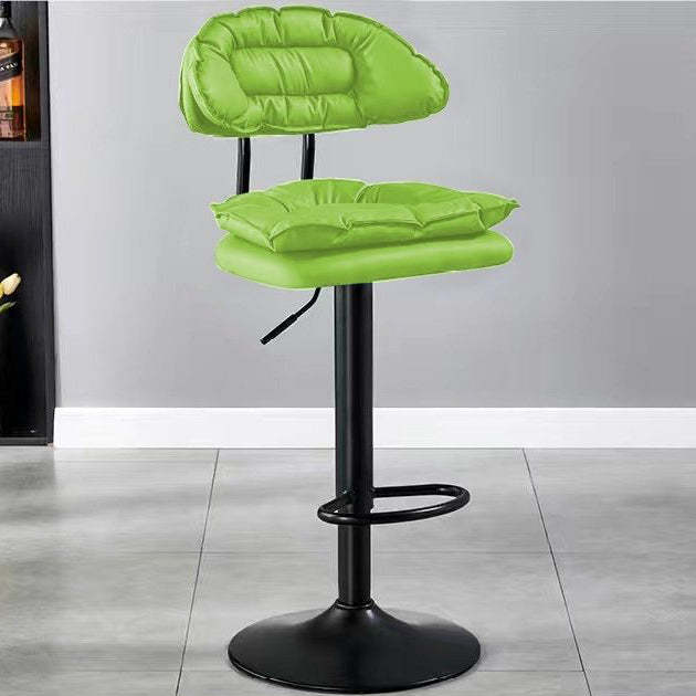 Modern Fabric Iron Semicircular Counter Stool