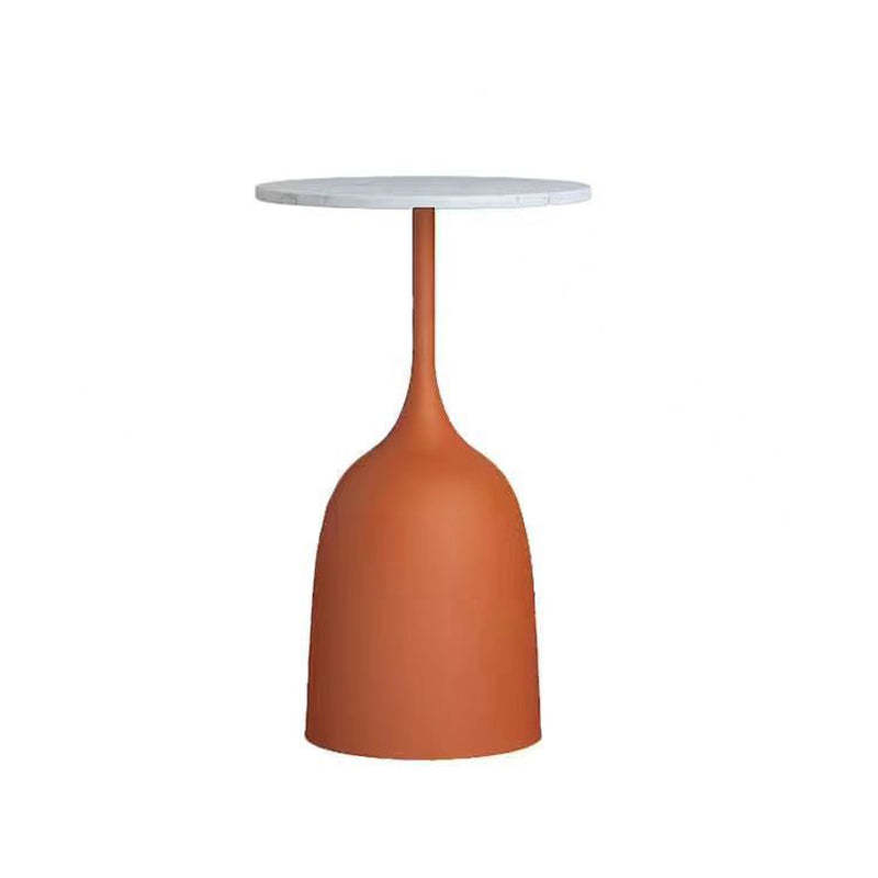 Scandinavian Metal Iron Marble End Table
