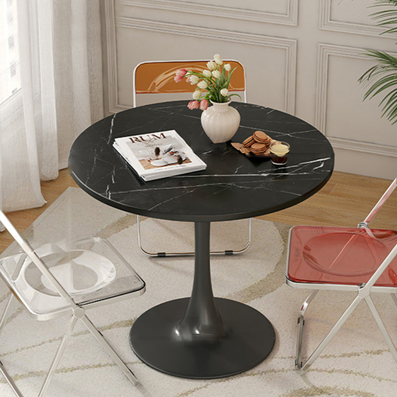 Modern Faux Wood Grain Steel End Table