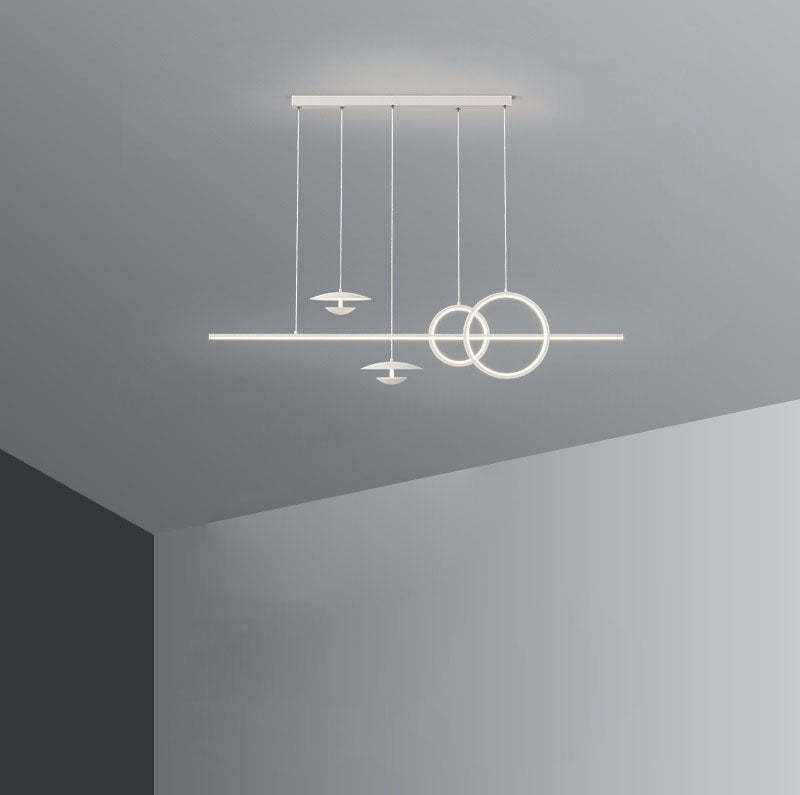 Minimalist Cone Circle Iron Acrylic LED Island Chandelier