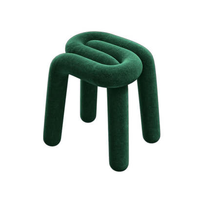 Contemporary Striped Fabric Wood Four-Leg Chair