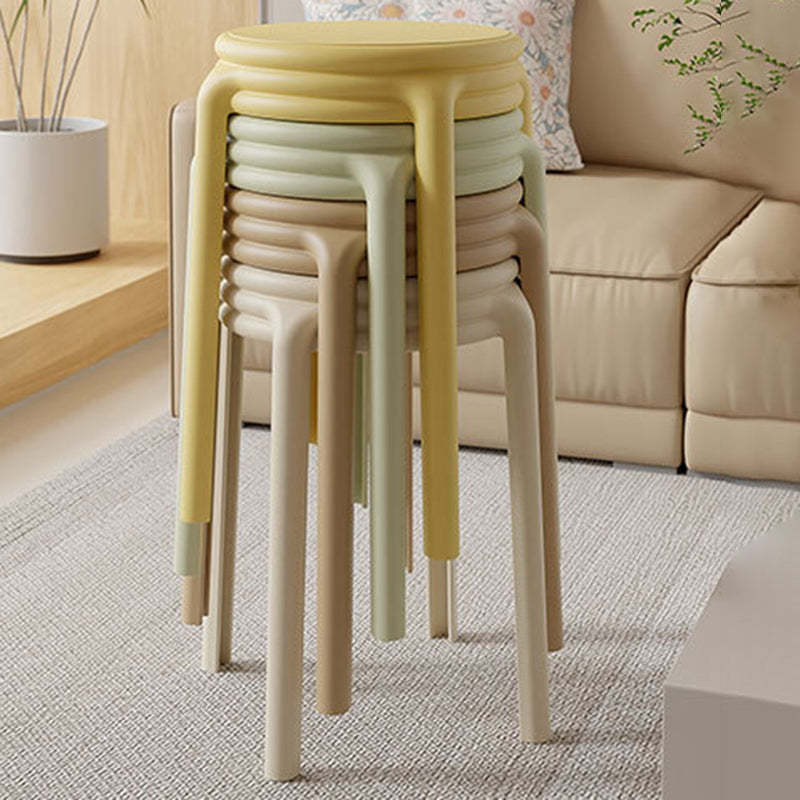 Scandinavian Macaron Round Stackable Plastic Chair
