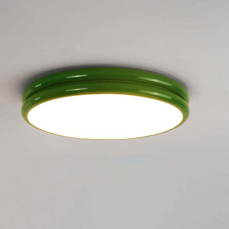 Modern Kids Wrought Iron Round LED Flush Mount Light