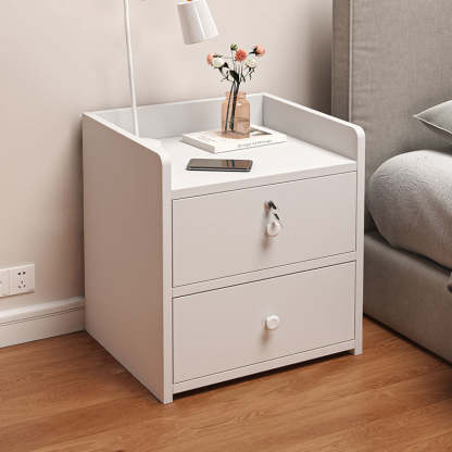 Minimalist Rectangular 1/2/3-Drawer Nightstand — E - 3 Drawer & Lock-free - Morandi Gray