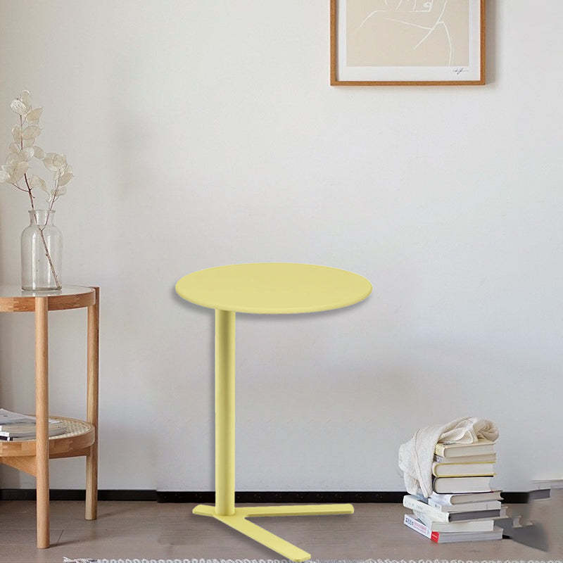 Scandinavian V-Base Iron End Table — Gray