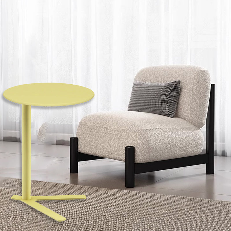 Scandinavian V-Base Iron End Table — Klein Blue