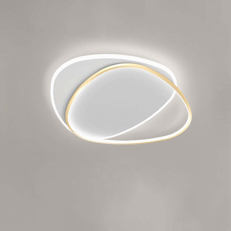 Minimalist Triangle Oval Acrylic Iron LED Flush Mount Light