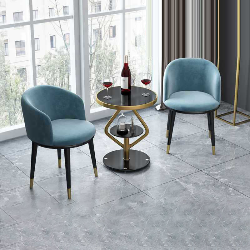 Nordic Lozenge Glass Steel End Table