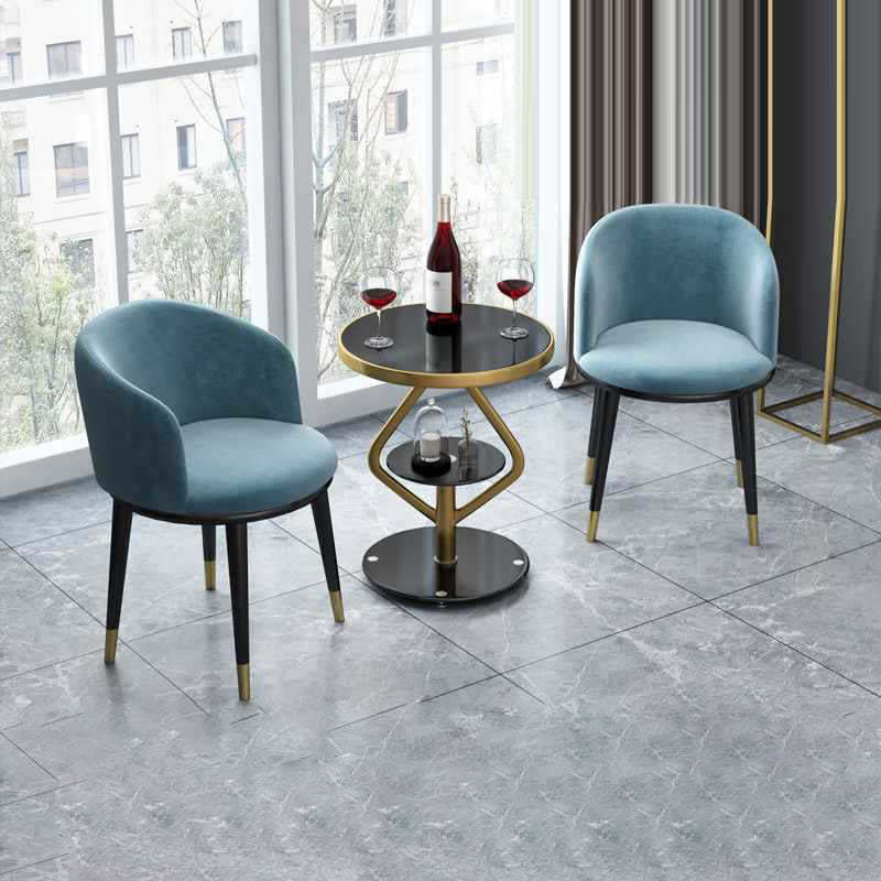 Nordic Lozenge Glass Steel End Table