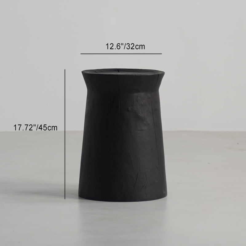 Japanese Wabi-Sabi Wood Geometric End Table