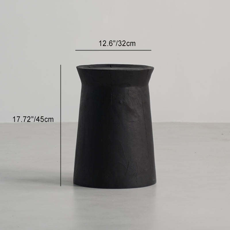 Japanese Wabi-Sabi Wood Geometric End Table