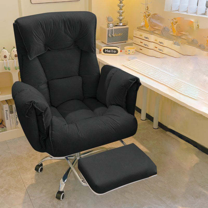 Modern Fabric Steel Adjustable Recliner With Footrest — Aluminium Alloy / A - Black / Without Footrest