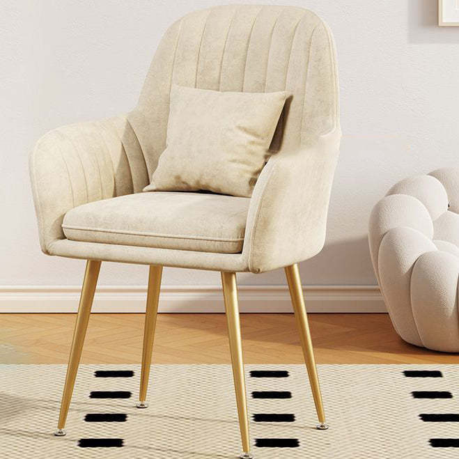 Scandinavian Velvet Leather Metal Vanity Stool — Emulsion / Green & Gold / Velvet