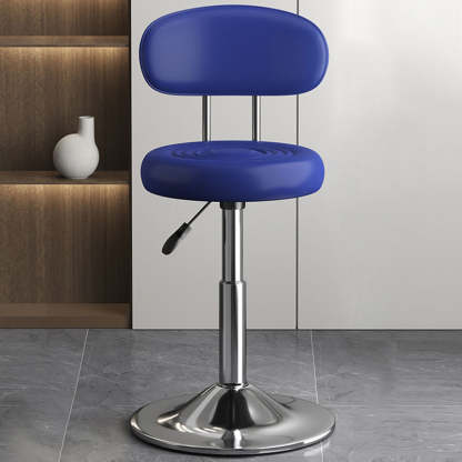 Contemporary Leather Swivel Bar Stool Height Adjustable