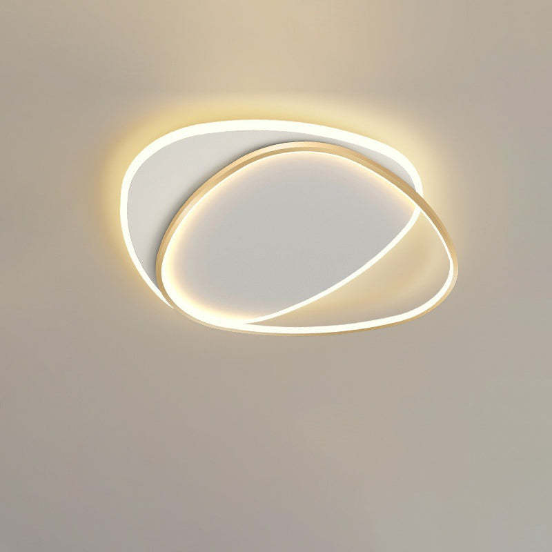 Minimalist Triangle Oval Acrylic Iron LED Flush Mount Light