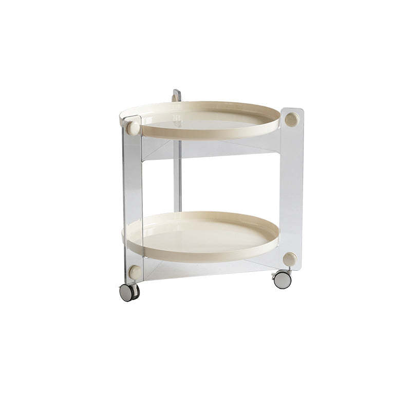 Green wood tray 2-tier end & side tables - triangle