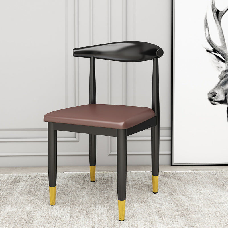 Luxury PU Leather Dining Chair — White PU Leather Seat